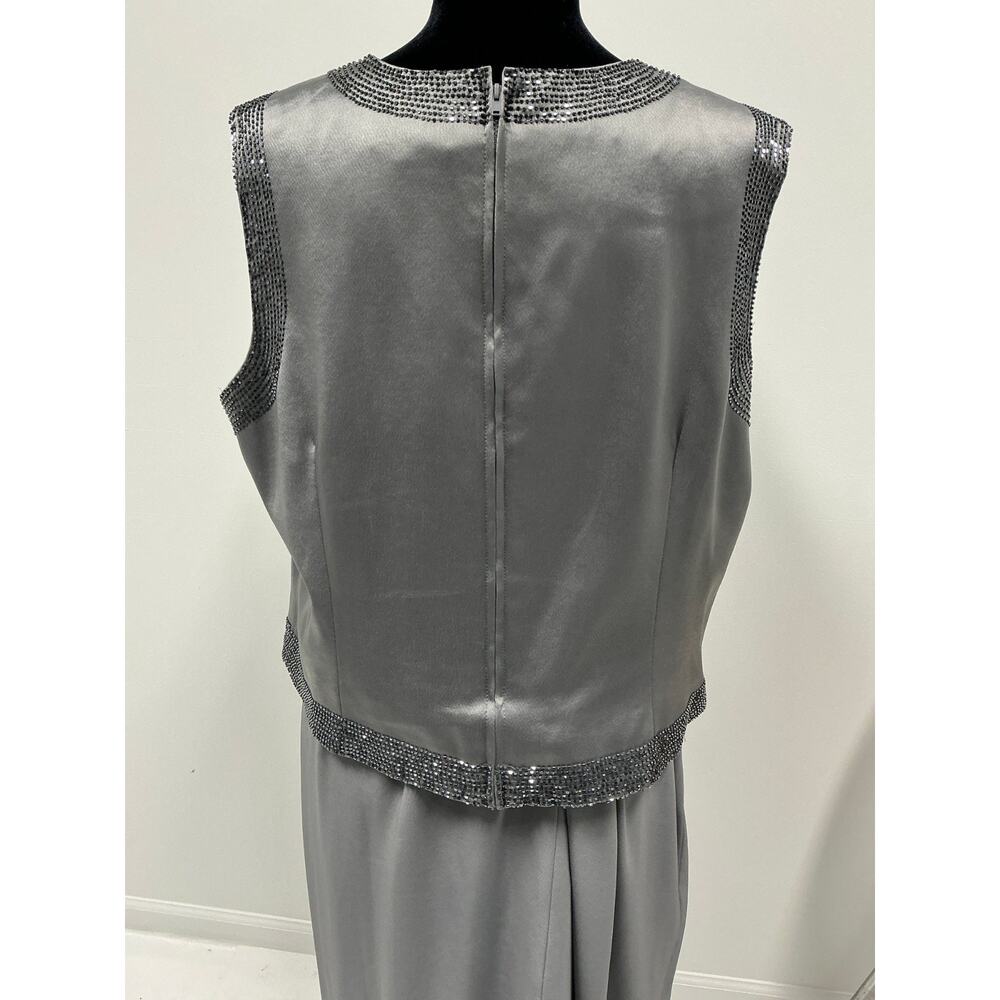 Vintage Jovani Silk Beaded 3 Piece Gown Set 18 - Picture 7 of 11